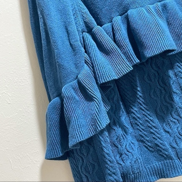 PROJECT NAADAM Ruffled Cable Knit Sweater - Picture 4 of 10